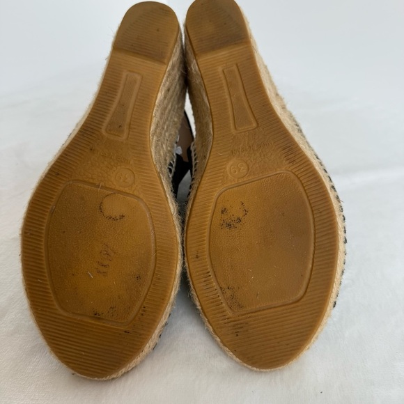 Black Suede Wedge Sandals - Picture 7 of 7